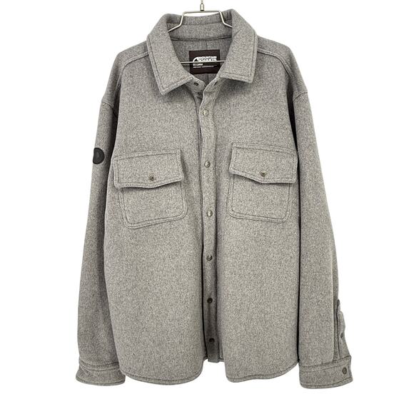 Mountain Khakis Other - Mountain Khakis Dover Wool Shirtjac Jacket Mens Sz XXL Gray Snap Front Shacket